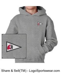 Youth Gray Hoodie Design Zoom